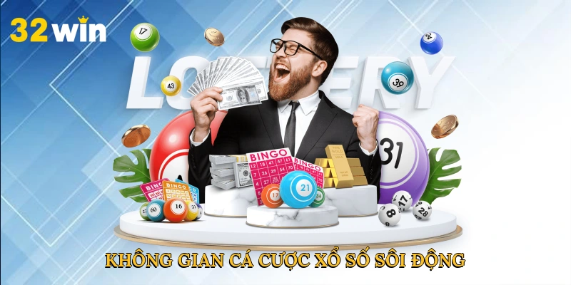 Không gian cá cược xổ số sôi động